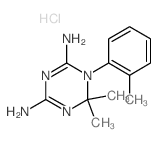 6,6-dimethyl-1-(2-methylphenyl)-1,3,5-triazine-2,4-diamine结构式