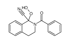 2-benzoyl-1-hydroperoxy-1,2,3,4-tetrahydroisoquinoline-1-carbonitrile结构式