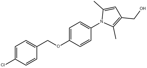 1-[4-[(4-chlorophenyl)methoxy]phenyl]-2,5-dimethyl-1h-pyrrole-3-methanol Structure