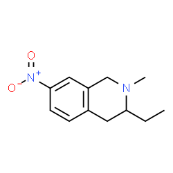 Isoquinoline, 3-ethyl-1,2,3,4-tetrahydro-2-methyl-7-nitro- (9CI) structure