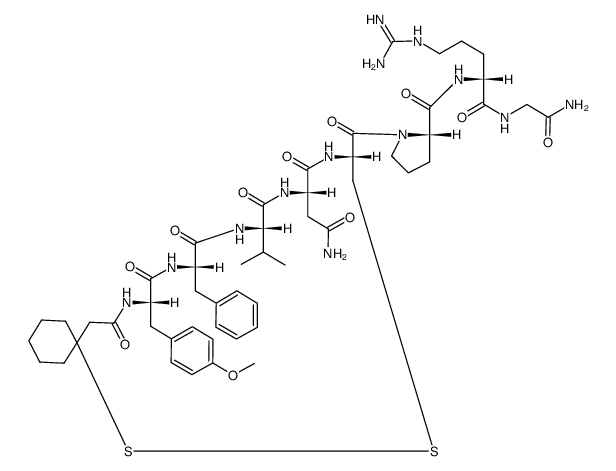 vasopressin, des-Tyr(2-methyl)-4-Val-D-8-Arg-结构式