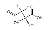 L-天冬氨酸, [2,3-3h]结构式