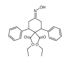 4,4-diethoxycarbonyl-3,5-diphenylcyclohexanone oxime Structure