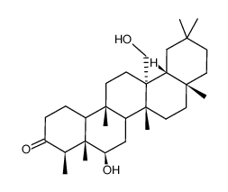 6β,27-Dihydroxy-D:A-friedooleanan-3-one structure