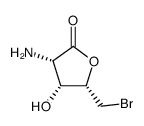 D-Lyxonic acid, 2-amino-5-bromo-2,5-dideoxy-, gamma-lactone (9CI) structure