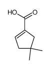 4,4-Dimethyl-1-cyclopentene-1-carboxylic acid Structure