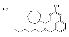 2-(azepan-1-ium-1-yl)ethyl N-[3-(hexoxymethyl)phenyl]carbamate,chloride Structure