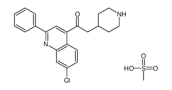 1-(7-chloro-2-phenylquinolin-4-yl)-2-piperidin-4-ylethanone,methanesulfonic acid Structure