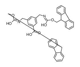 3,5-bis[(9H-fluoren-9-ylmethoxycarbonylamino)methyl]benzoic acid结构式