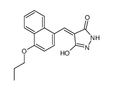 4-[(4-propoxynaphthalen-1-yl)methylidene]pyrazolidine-3,5-dione结构式