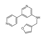 N-(furan-3-ylmethyl)-5-pyridin-4-ylpyridin-3-amine结构式