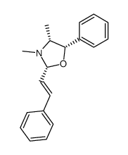 (2R,4R,5S)-3,4-dimethyl-5-phenyl-2-((E)-styryl)oxazolidine结构式