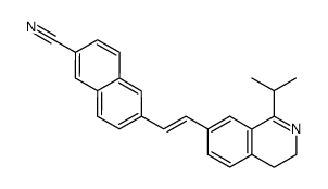 6-(2-(1-isopropyl-3,4-dihydro-7-isoquinolinyl)ethenyl)-2-naphthonitrile结构式