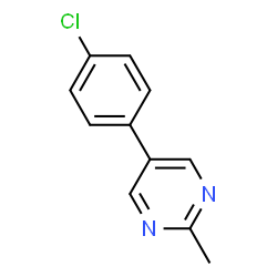 Pyrimidine,5-(4-chlorophenyl)-2-methyl-(9CI) Structure