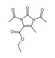 1,3-diacetyl-5-methyl-2-oxo-2,3-dihydro-1H-imidazole-4-carboxylic acid ethyl ester Structure