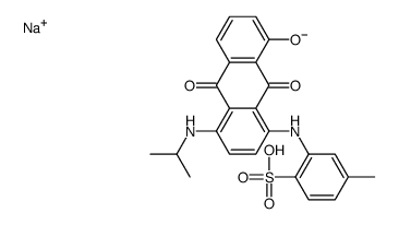 sodium 3-[[9,10-dihydro-8-hydroxy-4-(isopropylamino)-9,10-dioxo-1-anthryl]amino]toluene-4-sulphonate structure