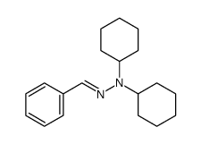 N,N-Dicyclohexyl-N'-[1-phenyl-meth-(E)-ylidene]-hydrazine结构式