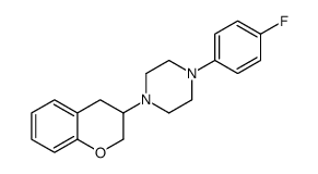 1-(3,4-Dihydro-2H-1-benzopyran-3-yl)-4-(4-fluorophenyl)piperazine结构式