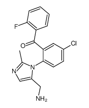 2-(5-aminomethyl-2-methyl-imidazol-1-yl)-5-chloro-2'-fluoro-benzophenone结构式