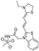 2-[3-(3-ethylthiazolidin-2-ylidene)prop-1-enyl]-3-[2-[(methylsulphonato)amino]-2-oxoethyl]benzothiazolium structure