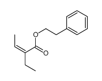2-phenylethyl 2-ethyl-2-butenoate structure
