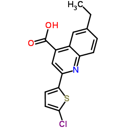 2-(5-Chloro-2-thienyl)-6-ethyl-4-quinolinecarboxylic acid Structure