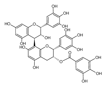 2R,3R,4R-epigallocatechin-(4β->8)-2R,3R-epigallocatechin-3-O-gallate结构式