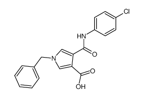 1-benzyl-4-((4-chlorophenyl)carbamoyl)-1H-pyrrole-3-carboxylic acid Structure