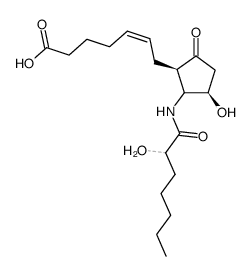 (Z)-7-[(1R,3R)-3-Hydroxy-2-(2-hydroxy-heptanoylamino)-5-oxo-cyclopentyl]-hept-5-enoic acid Structure