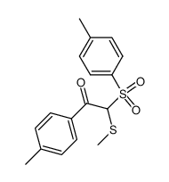 2-(methylthio)-1-(p-tolyl)-2-tosylethan-1-one Structure