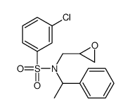 3-chloro-N-(oxiran-2-ylmethyl)-N-(1-phenylethyl)benzenesulfonamide结构式