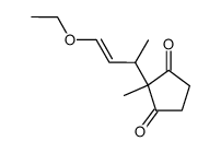 (E)-2-(3-Ethoxy-1-methyl-2-propenyl)-2-methyl-1,3-cyclopentanedione结构式