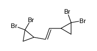 trans-1,2-bis(2,2-dibromocyclopropyl)ethylene结构式
