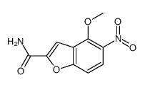 4-methoxy-5-nitro-1-benzofuran-2-carboxamide结构式