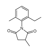 2,5-Pyrrolidinedione, 1-(2-ethyl-6-methylphenyl)-3-methyl Structure