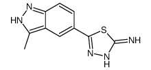 5-(3-METHYL-1H-INDAZOL-5-YL)-1,3,4-THIADIAZOL-2-AMINE Structure