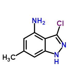 3-Chloro-6-methyl-1H-indazol-4-amine结构式