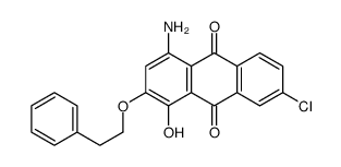 4-amino-7-chloro-1-hydroxy-2-(2-phenylethoxy)anthracene-9,10-dione结构式