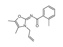 N-(4,5-dimethyl-3-prop-2-enyl-1,3-oxazol-2-ylidene)-2-methylbenzamide结构式