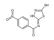 4-nitro-N-(2-sulfanylidene-3H-1,3,4-thiadiazol-5-yl)benzamide结构式
