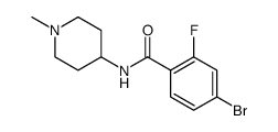 Benzamide, 4-bromo-2-fluoro-N-(1-methyl-4-piperidinyl) Structure