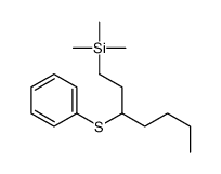 trimethyl(3-phenylsulfanylheptyl)silane Structure