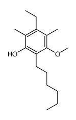 5-ethyl-2-hexyl-3-methoxy-4,6-dimethylphenol结构式