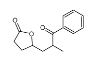 5-(2-methyl-3-oxo-3-phenylpropyl)oxolan-2-one结构式