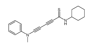 N-cyclohexyl-5-(N-methylanilino)penta-2,4-diynethioamide结构式