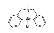 12-bromo-N-methyl-5,6,7,12-tetrahydrodibenz[c,f][1,5]azastibocine结构式