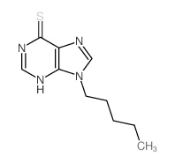 9H-Purine-6-thiol, 9-pentyl-结构式