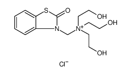 3(2H)-Benzothiazolemethanaminium, N,N,N-tris(2-hydroxyethyl)-2-oxo-, chloride (1:1) Structure