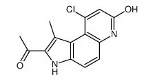 2-acetyl-9-chloro-1-methyl-3,6-dihydropyrrolo[3,2-f]quinolin-7-one结构式
