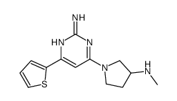 4-[3-(methylamino)pyrrolidin-1-yl]-6-thiophen-2-ylpyrimidin-2-amine Structure